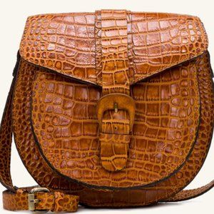 Padova Crossbody Distressed Vintage Croc - Like New!